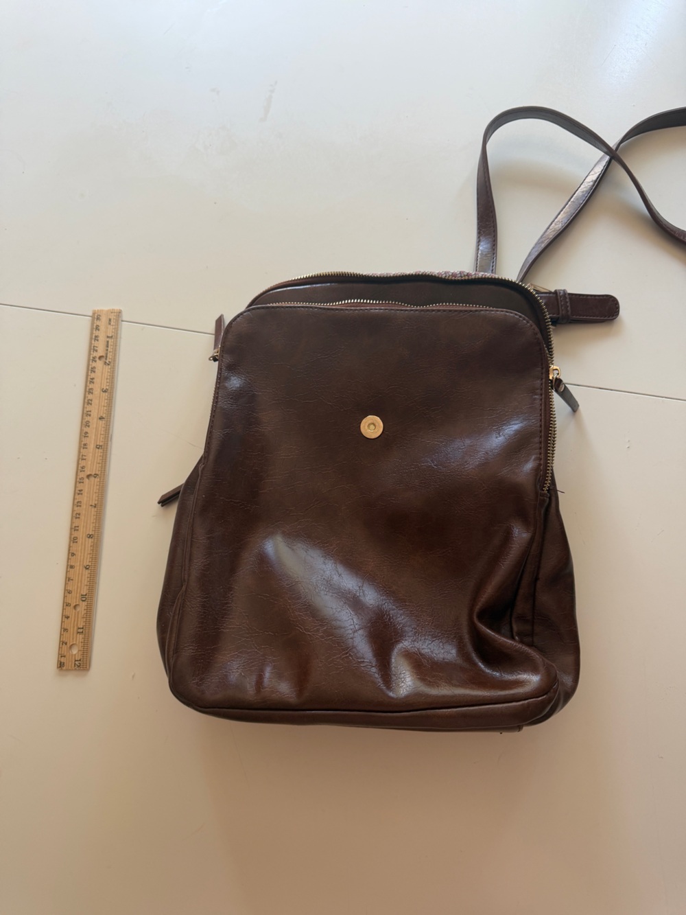 Antik Kraft Brown Convertible Backpack & Crossbody Bag